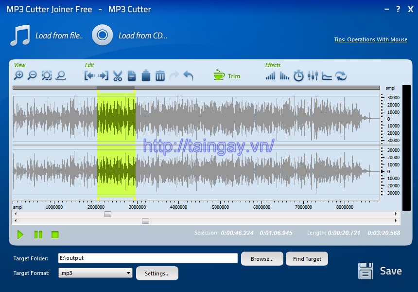 Top MP3 Cutter Joiner 5.8.12 - Công cụ cắt, nối file nhạc