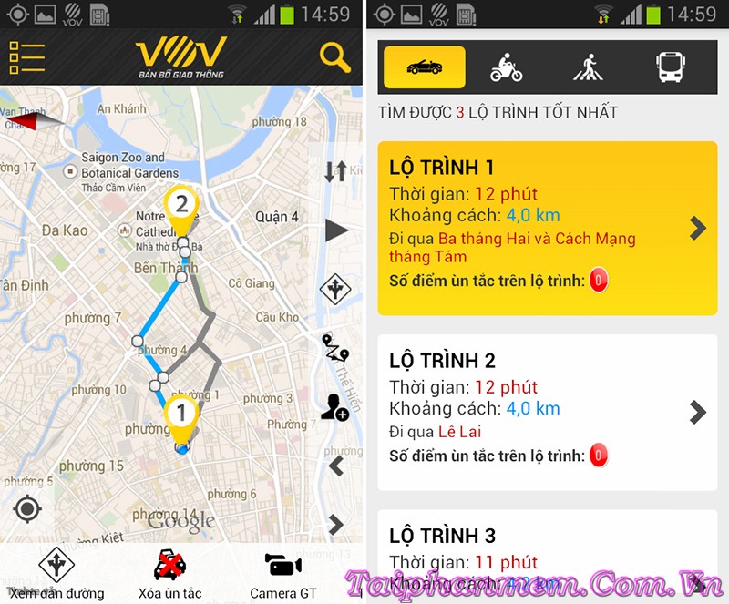 VOV bản đồ giao thông for Android