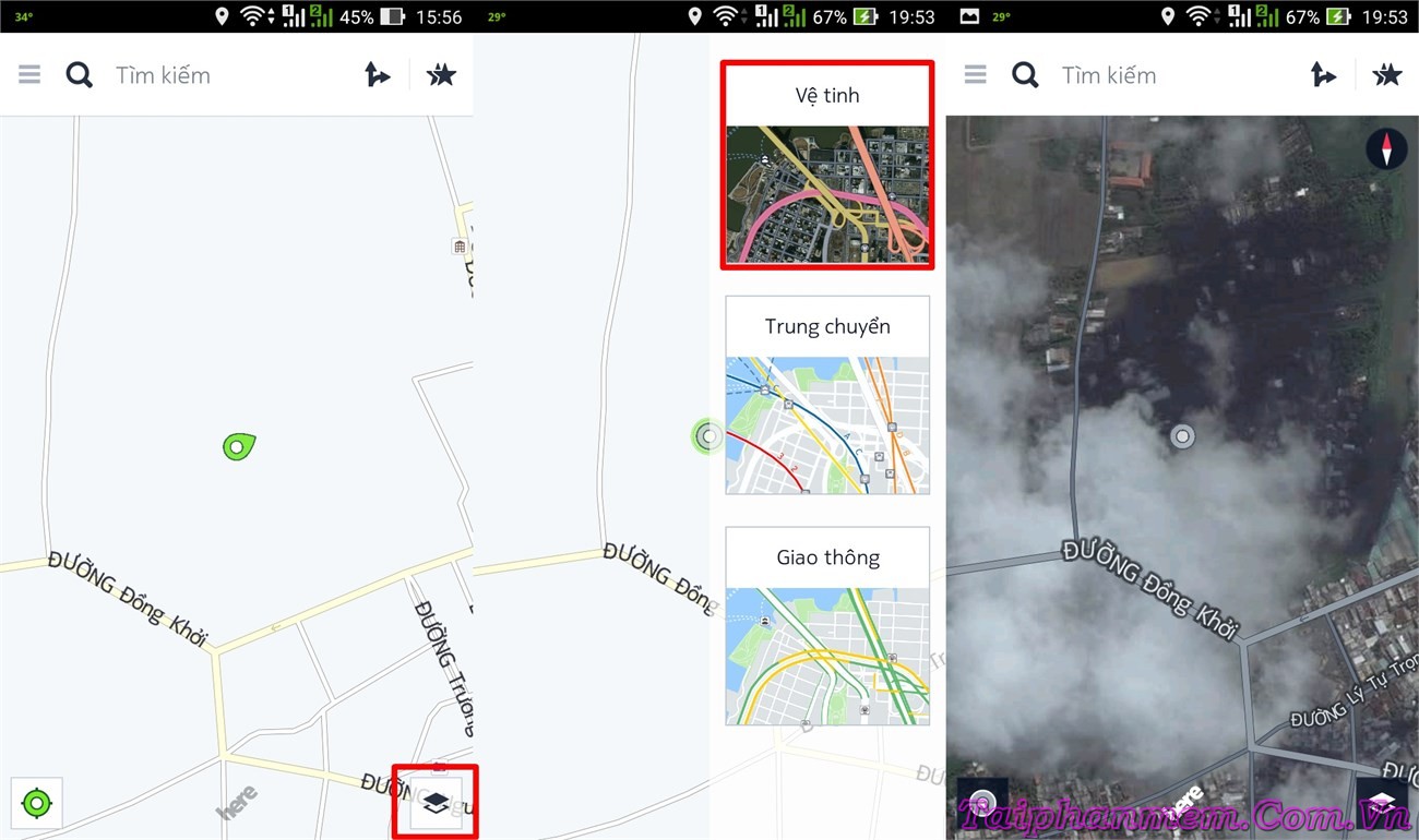 Satellite maps for Android
