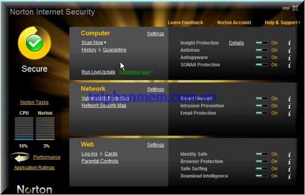 Norton Internet Security cho windows