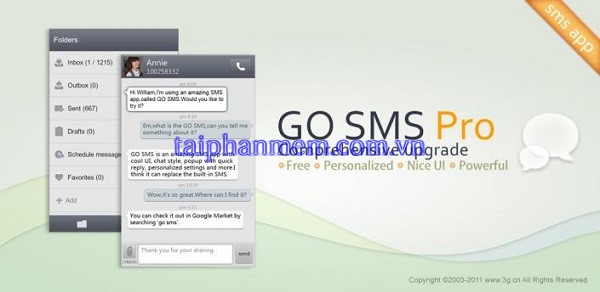 Tải phần mềm GO SMS Pro cho Android