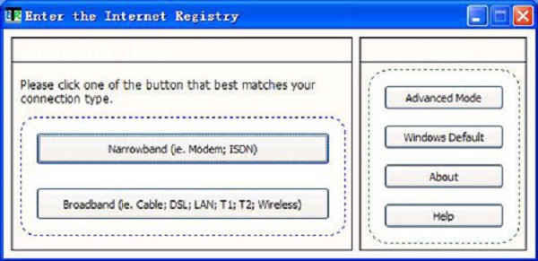 tải phần mềm Enter the Internet Registry 3 Tăng tốc kết nối Internet