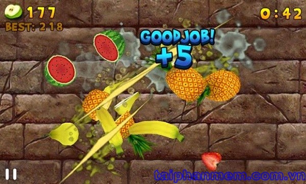 Fruit Slice cutting fruits Game on Android