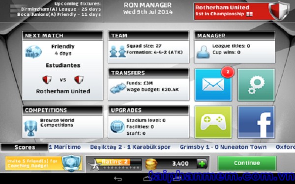 Champ Man 16 Game management attractive football for Android