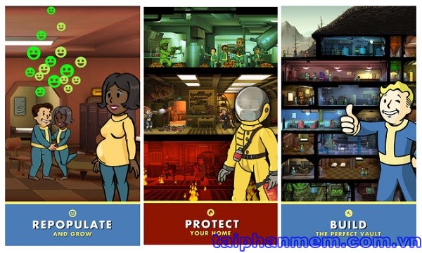 Fallout Shelter Game xây dựng căn cứ trên Android