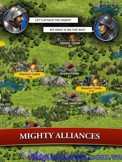 Lords & Knights Game tactic attractive on Android