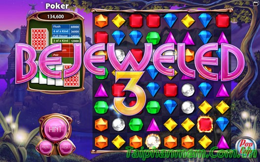 Bejeweled 3 với màn chơi poker