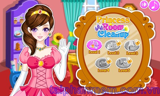 T?i game Princess room cleanup cho Android