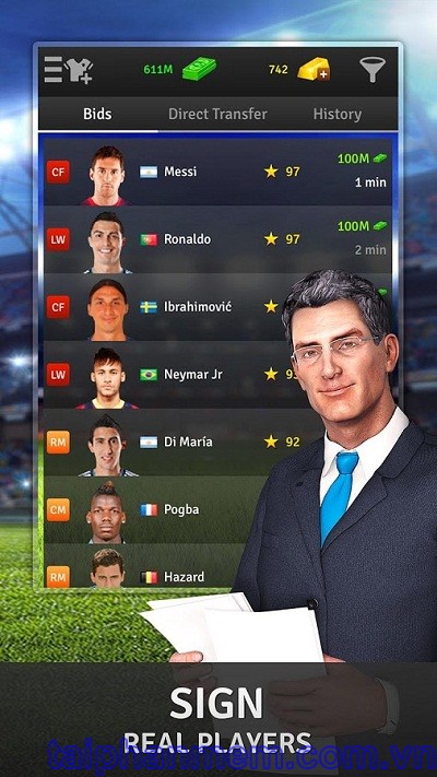 Game football manager Golden Manager - Soccer for Android