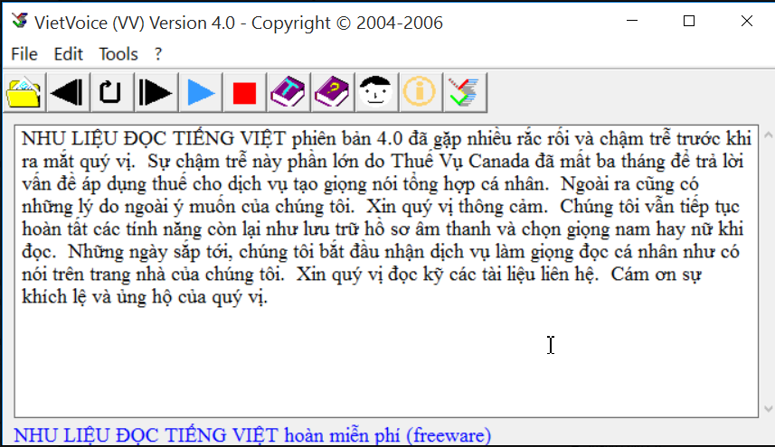 Tải VietVoice 6.0 - Phần mềm đọc văn bản tiếng Việ VietVoice 6.0 - Phần mềm  đọc văn bản tiếng Việt
