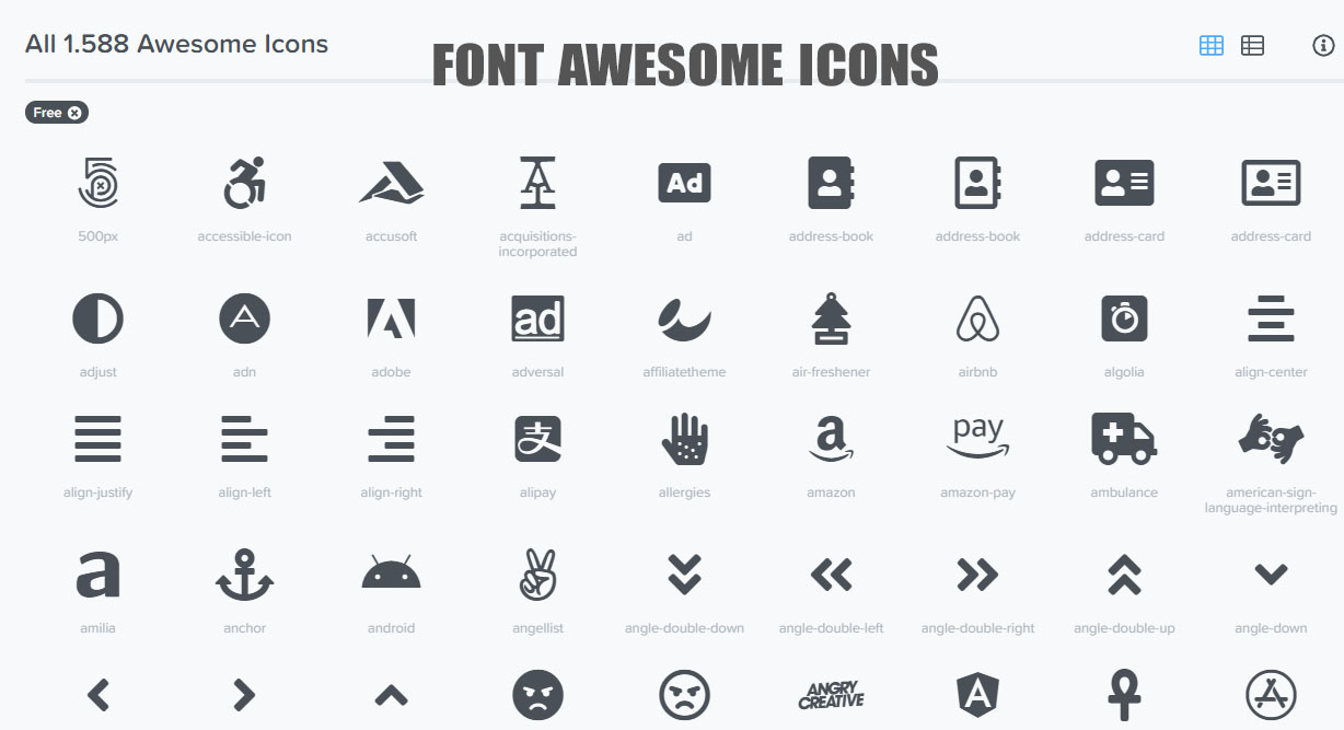 Icon thương mại điện tử Font Awesome: Font Awesome cung cấp cho bạn nhiều lựa chọn icon thương mại điện tử chất lượng cao để cải thiện giao diện của trang web của bạn. Tạo sự thu hút và tăng tính tương tác với khách hàng bằng cách sử dụng các biểu tượng thương mại điện tử đa dạng và bắt mắt này.