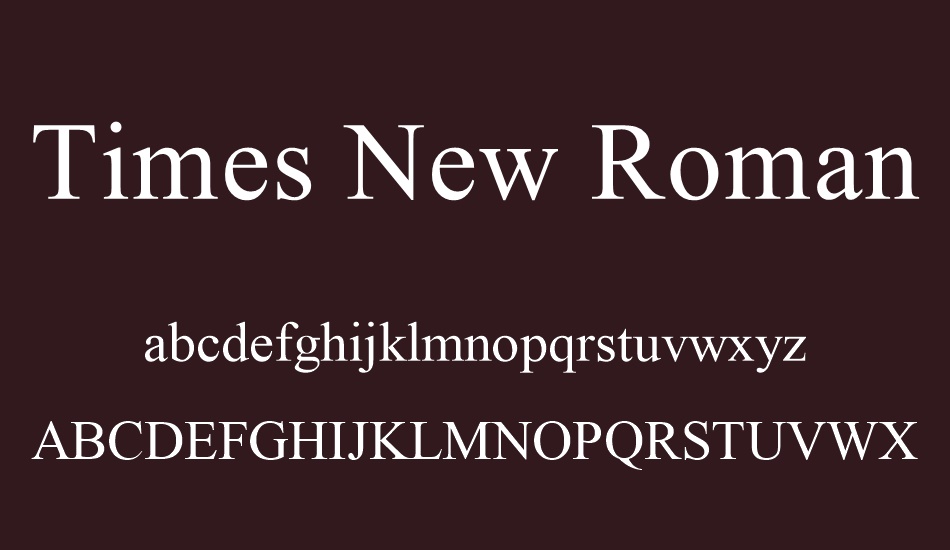 Phông chữ Time New Roman