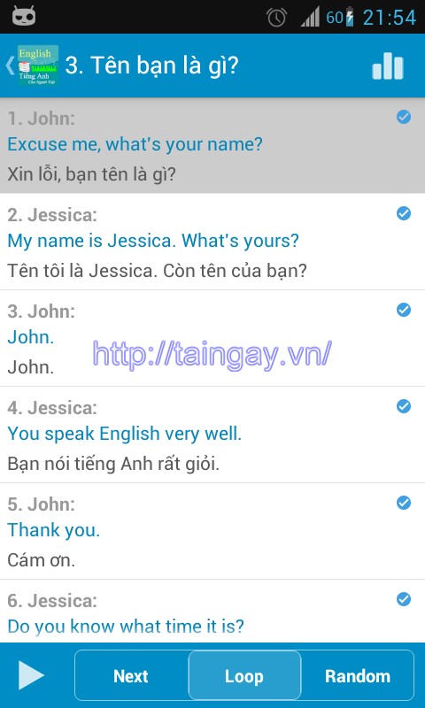 Learning English communication for Android