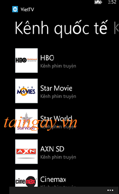 VietTV for Windows Phone