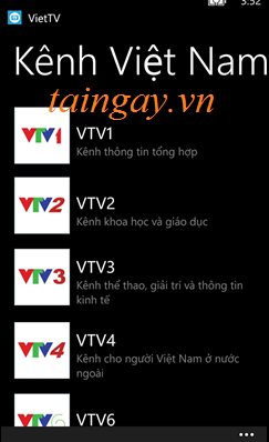 VietTV for Windows Phone