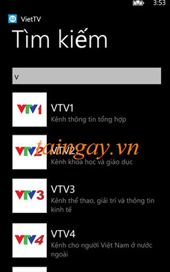 VietTV for Windows Phone