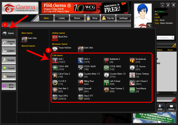Install Garena plus to play more games