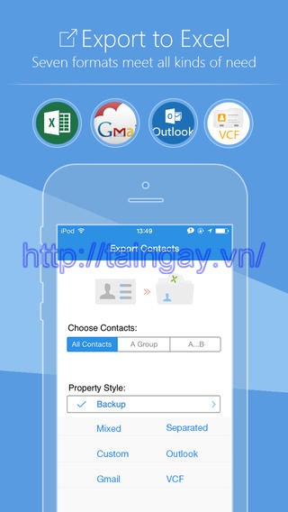 ExcelContacts Lite cho iOS 