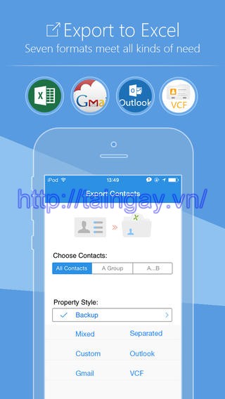 ExcelContacts Lite for iOS 