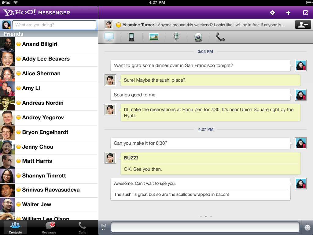 Yahoo chat software familiar efficiency