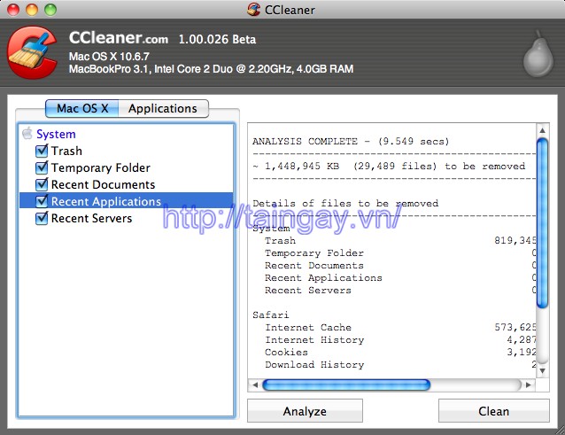 CCleaner cho Mac