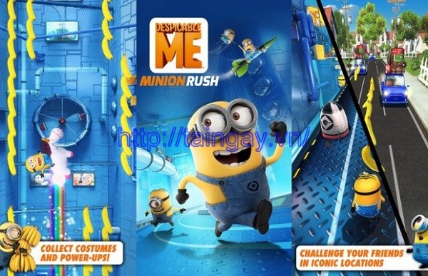 There are many challenges in the game Despicable Me for Android