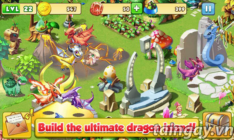 game Dragon Mania Legends cho iOS có đồ họa hấp dẫn