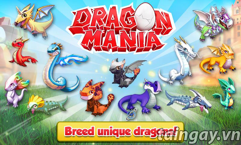 Dragon Mania: Hãy tham gia vào thế giới thần thoại với Dragon Mania! Tại đây, bạn sẽ được trải nghiệm cuộc phiêu lưu vô cùng thú vị cùng công chúa tuyệt đẹp và những chú rồng đáng yêu. Cùng khám phá những bí mật của thế giới rồng và thể hiện tài chăm sóc và huấn luyện rồng của bạn nào!
