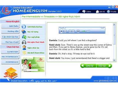 Home4English software at home to learn English for free