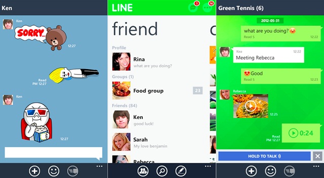 Chat send free video and images with LINE