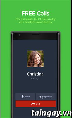 LINE app chat and toll-free calls