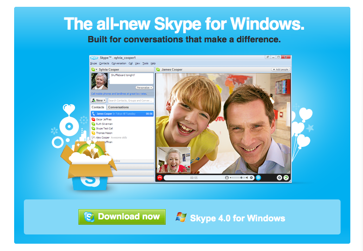Chát video miễn phí tại skype