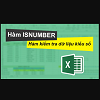 Cách sử dụng hàm ISNUMBER trong Excel